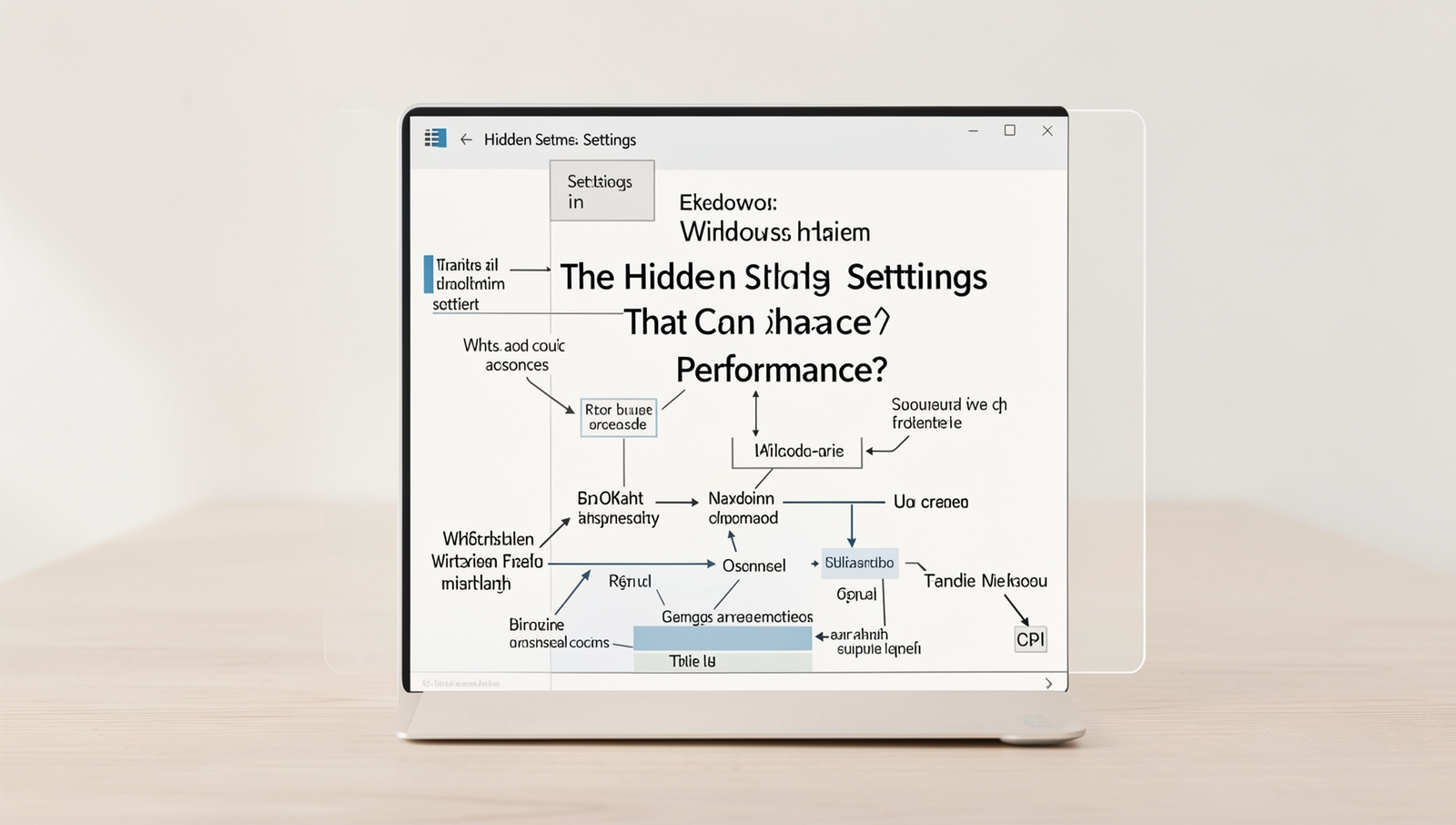 Diagram showcasing hidden Windows settings for enhanced performance.