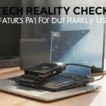 A high-end tech device in a realistic setting, showcasing unused features.