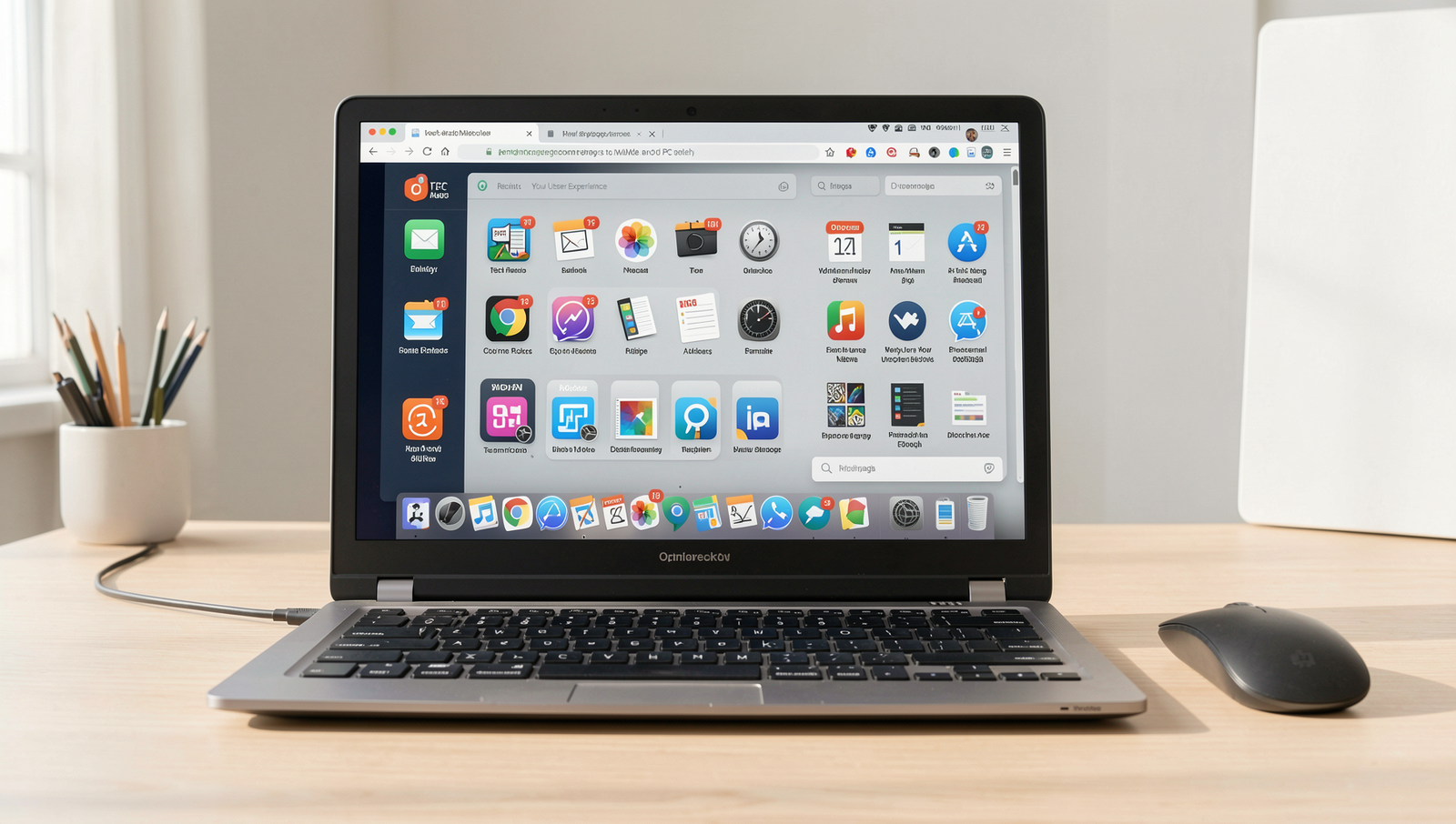 Personalized desktop setup with organized icons for optimal user experience.