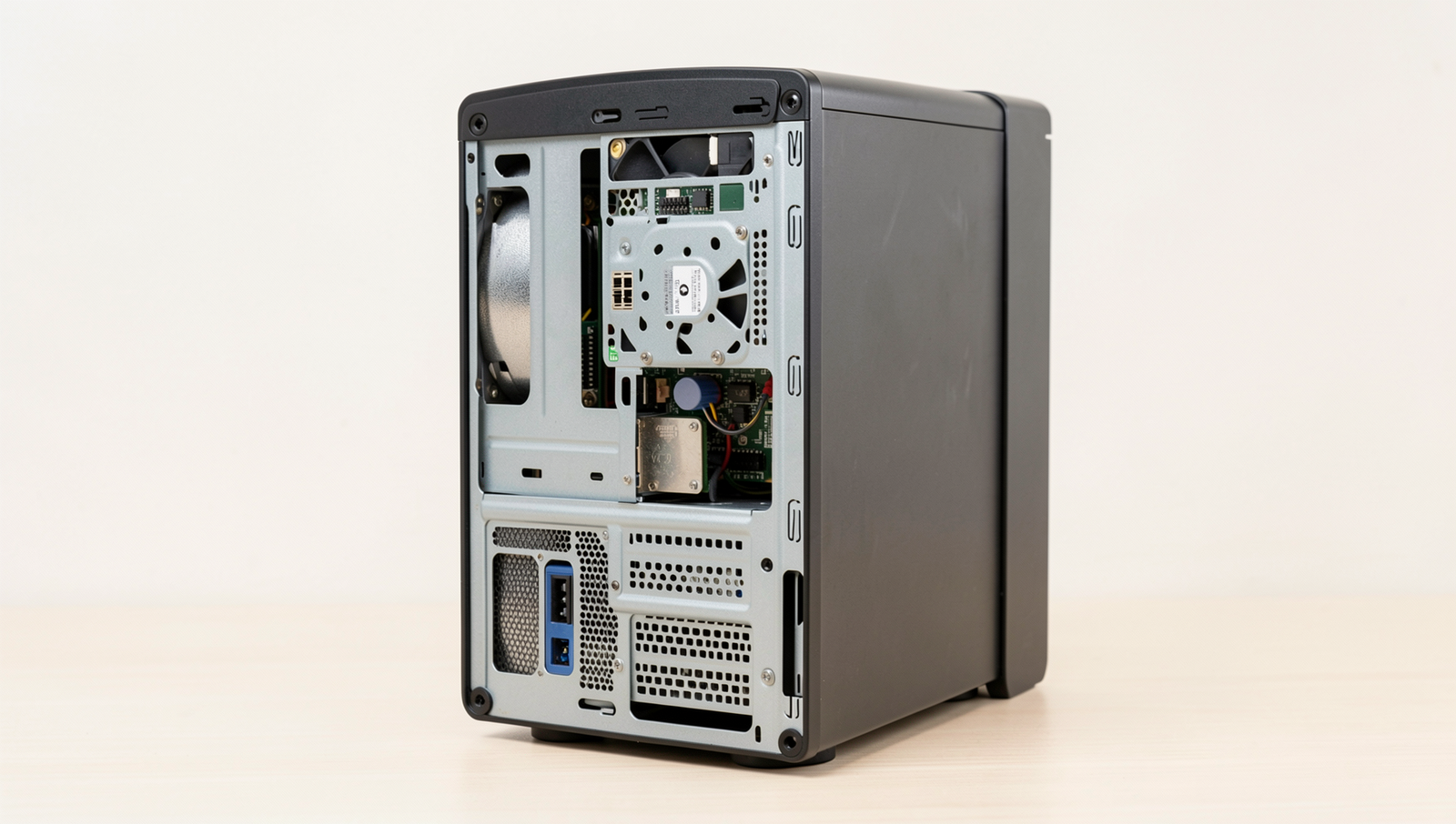Diagram showing simple upgrades for enhancing old PC performance, including RAM and SSD.
