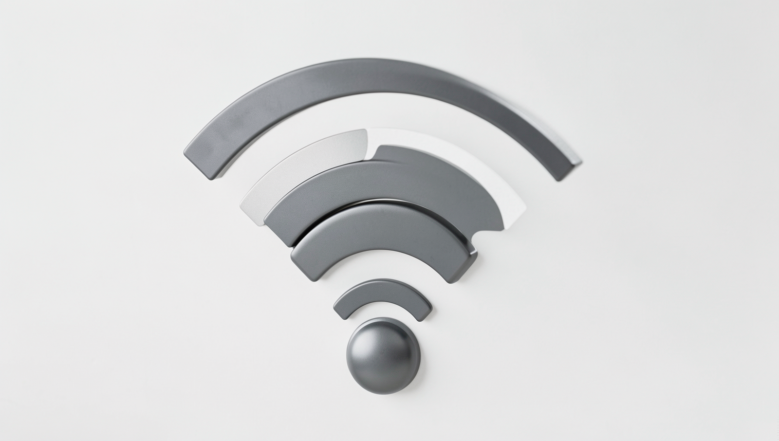Detailed illustration of WiFi signal waves in natural lighting.