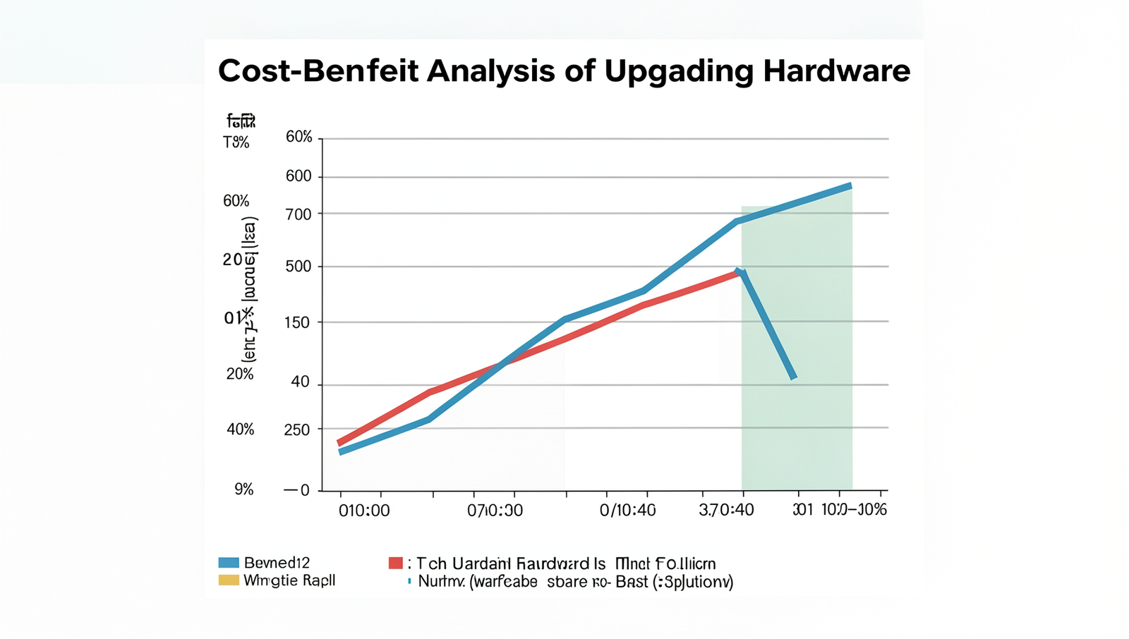 Detailed graph illustrating cost vs. benefit analysis of tech upgrades.