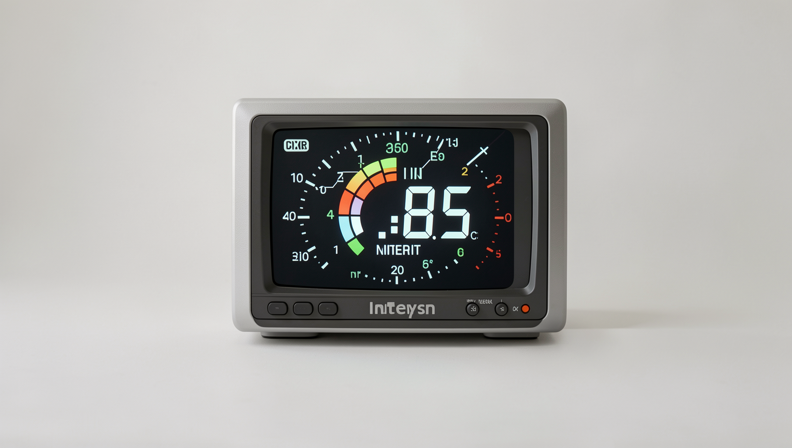 Detailed illustration of internet speed measurement with realistic lighting and focus.