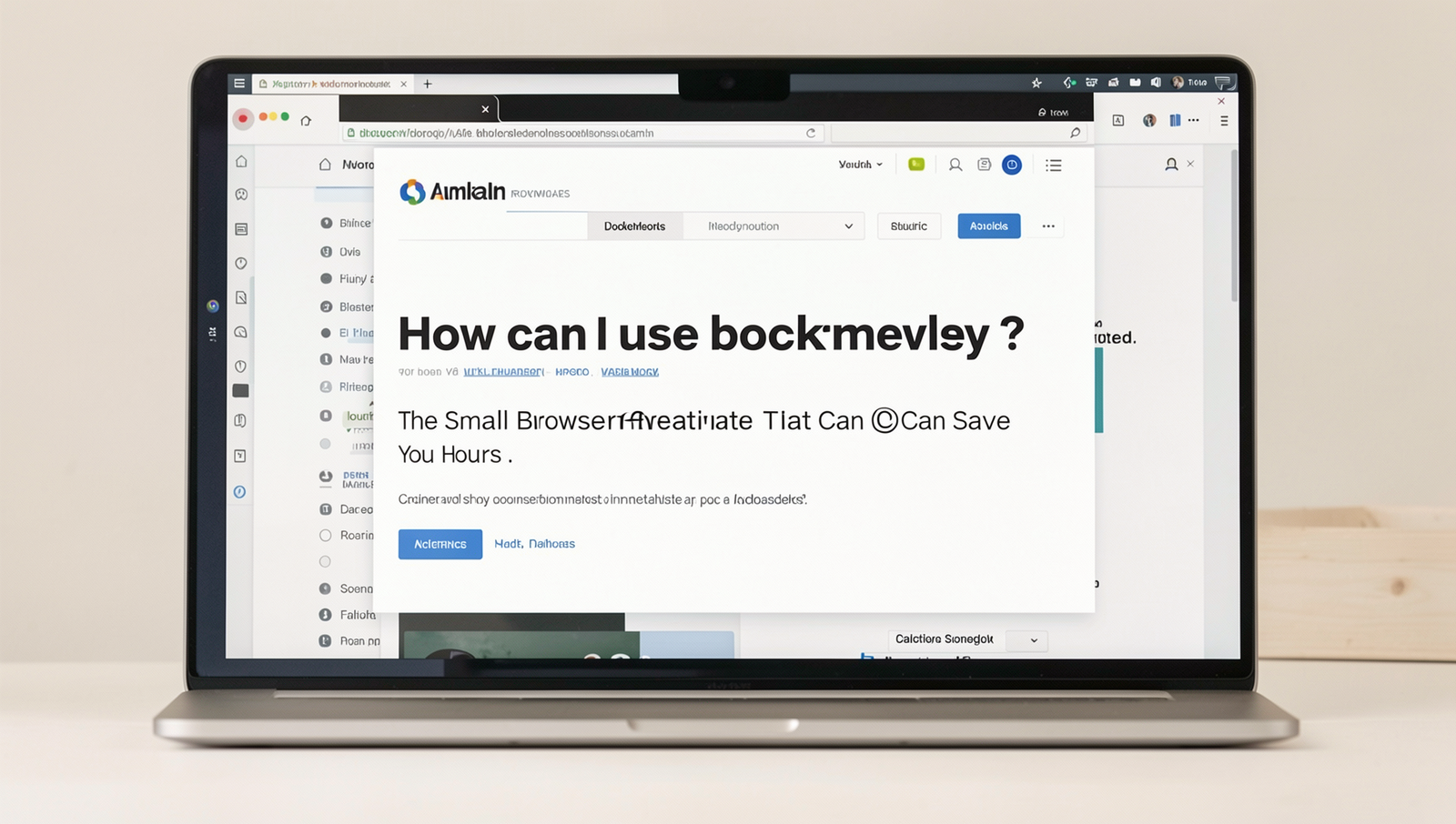 Diagram illustrating effective bookmark organization and usage in a web browser.