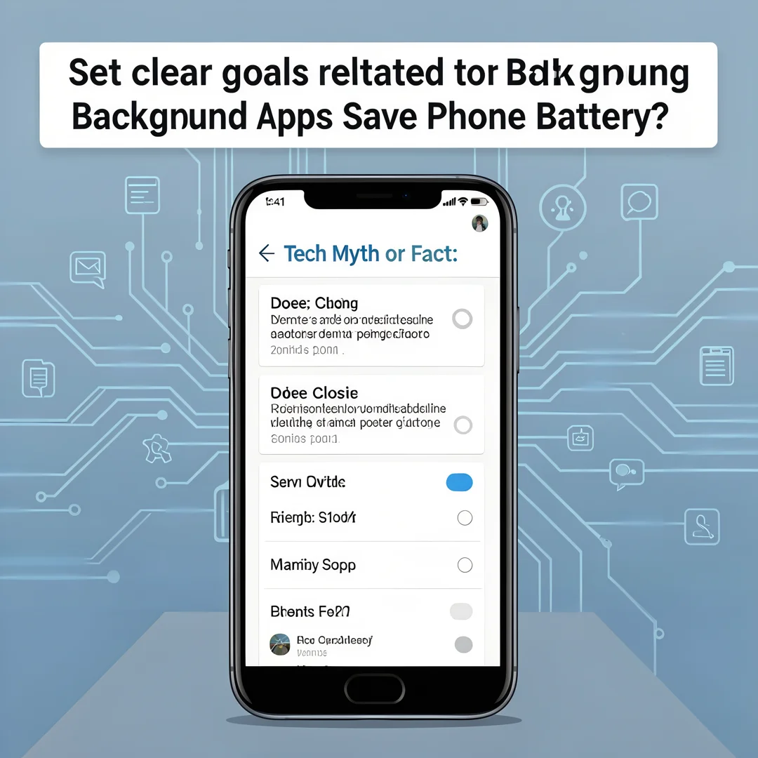 Step 3: Illustration for step: Set clear goals related to Tech Myth or Fact: Does Closing Background Apps Sa